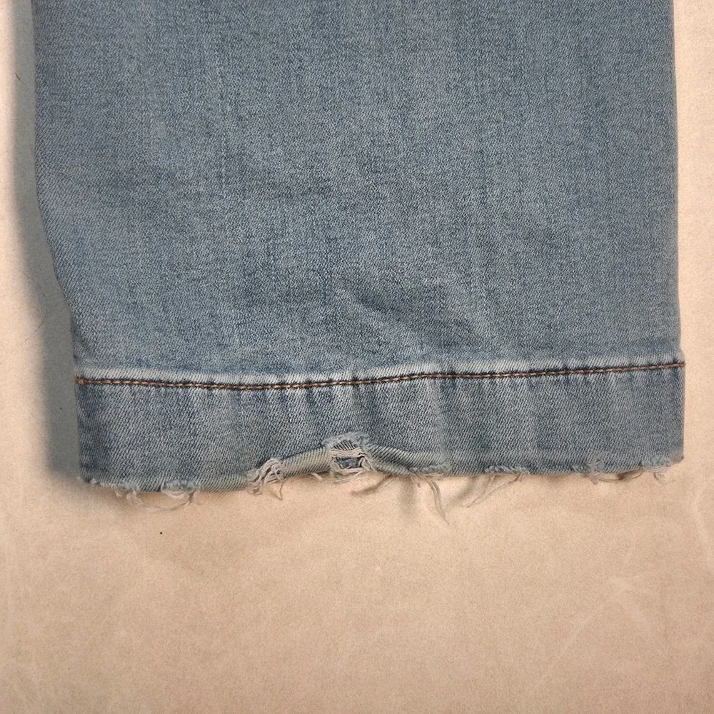 Joes Jeans Womens High Rise Wide Leg Megan Jeans 27×33 Distressed Light Washed